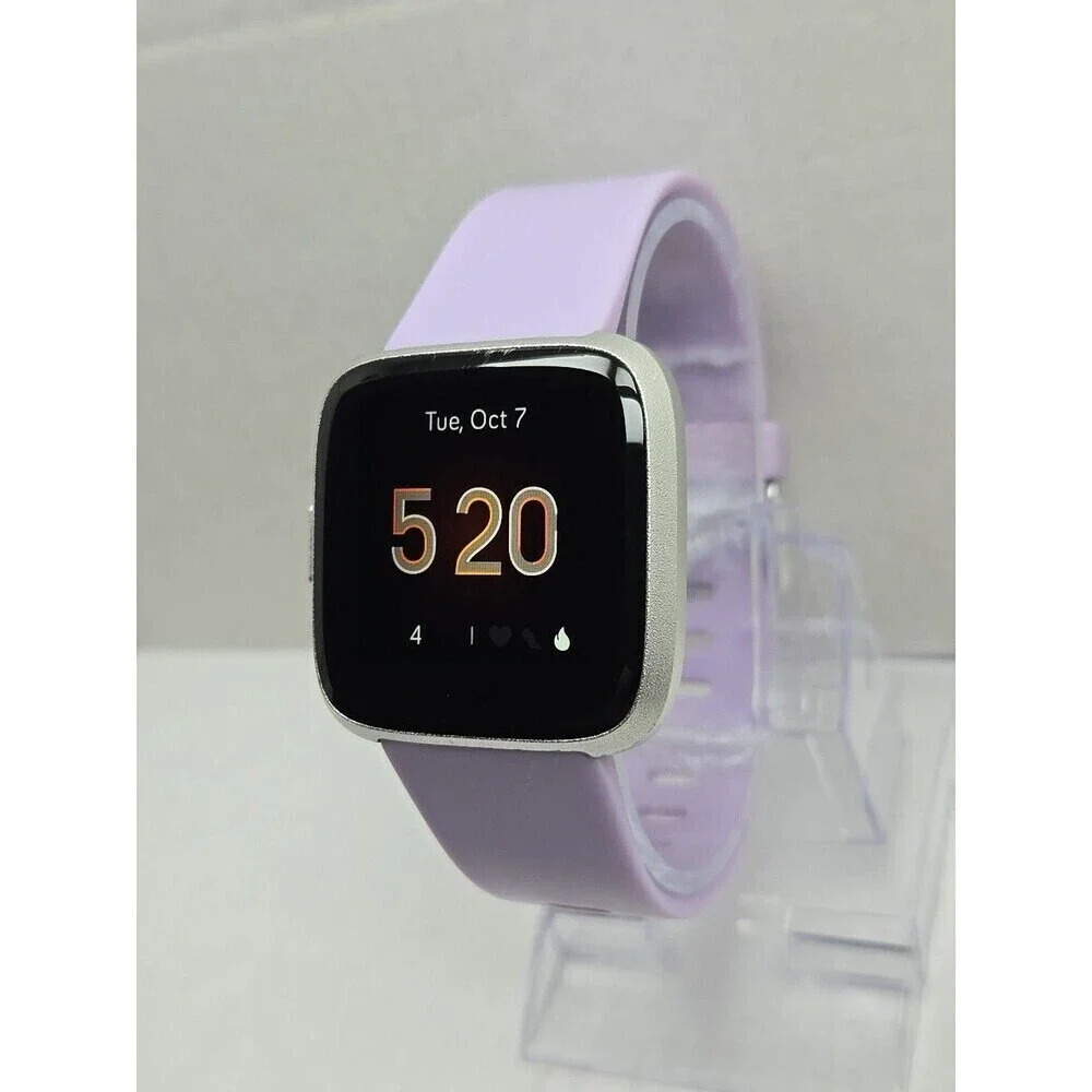 Fitbit Versa Lite Smartwatch Activity Tracker Heart Rate GPS Silver No Charger